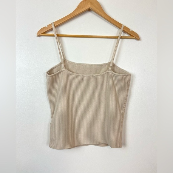 HOUSE OF HARLOW NUDE RIBBED CROPPED TANK TOP - Picture 5 of 6